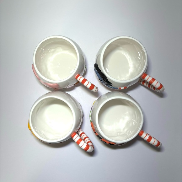 Winnie the Pooh Christmas Candyland Coffee Mug Set of 4 Ceramic Collectible - Picture 8 of 13